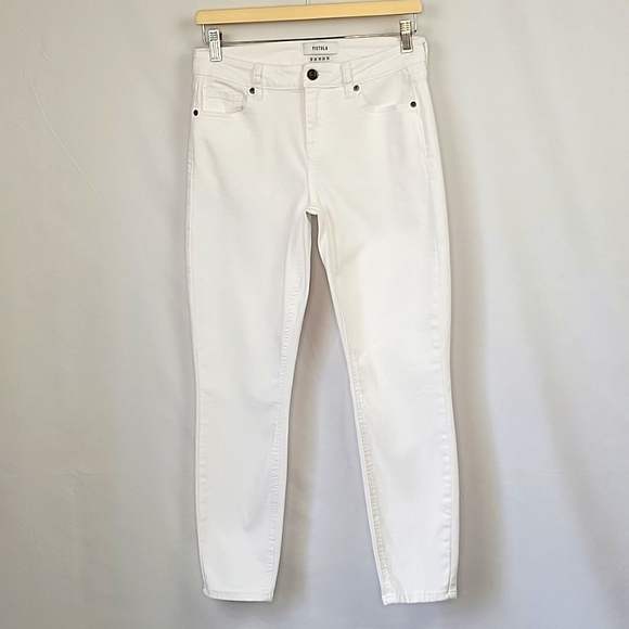 Pistola Skinny Ankle Jeans Mid Rise Bright White Size 28 - Picture 1 of 13